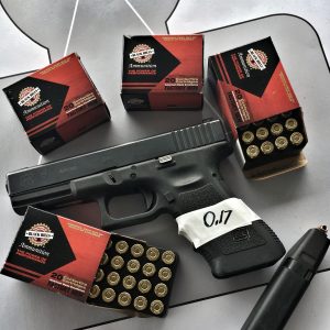 Glock 17 with 0.170 height test sight and Black Hills ammunition